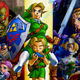 A group of fantasy characters, including a man in a green tunic wielding a large sword.